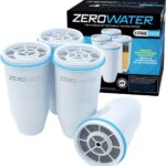 ZeroWater Official Replacement Filter - 5-Stage Filter Replacement 0 TDS for Improved Tap Water Taste - NSF Certified to Reduce Lead, Chromium, and PFOA/PFOS, 4-Pack